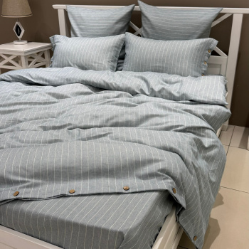 КПБ Семейный LINEN blue LUNA home