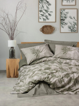 КПБ Евро Frond KHAKI ранфорс COTTON BOX