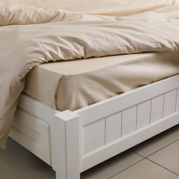 Простыня 200х220 bej поплин LUNA home