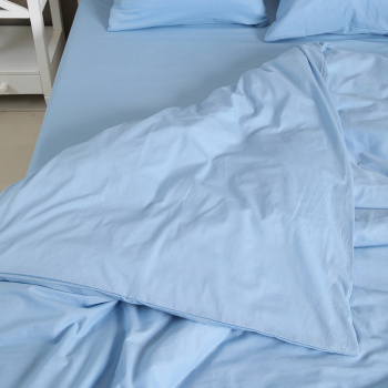 Пододеяльник 180х210 blue поплин LUNA home