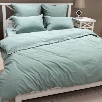 КПБ Семейный LINEN green LUNA home