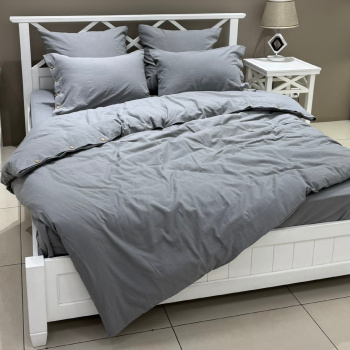 КПБ Семейный LINEN grey LUNA home