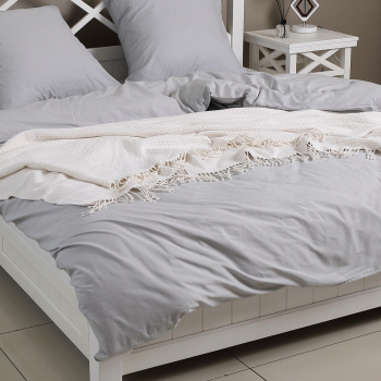 Пододеяльник 180х210 grey поплин LUNA home
