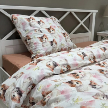 КПБ 1,5 подростковый kitty 5D ранфорс MICHELLE